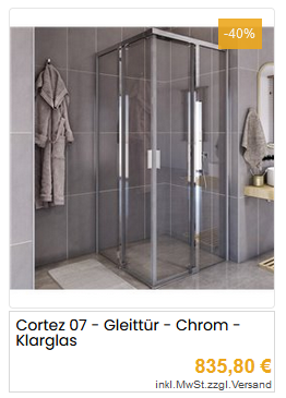 Cortez 07 - Gleittür - Chrom - Klarglas
